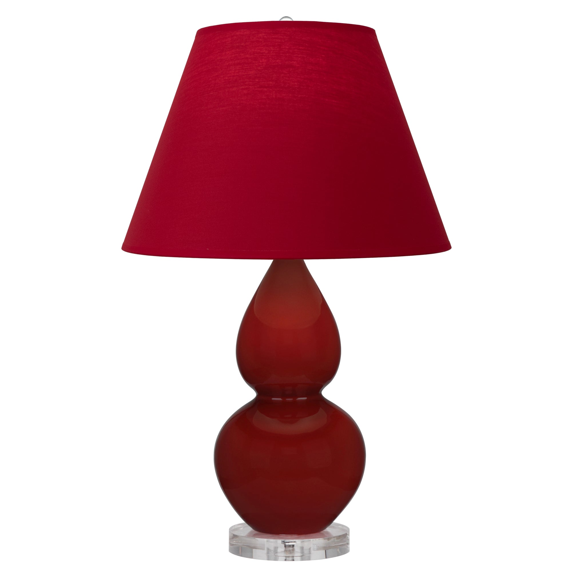 OX13R | Oxblood Small Double Gourd Accent Lamp