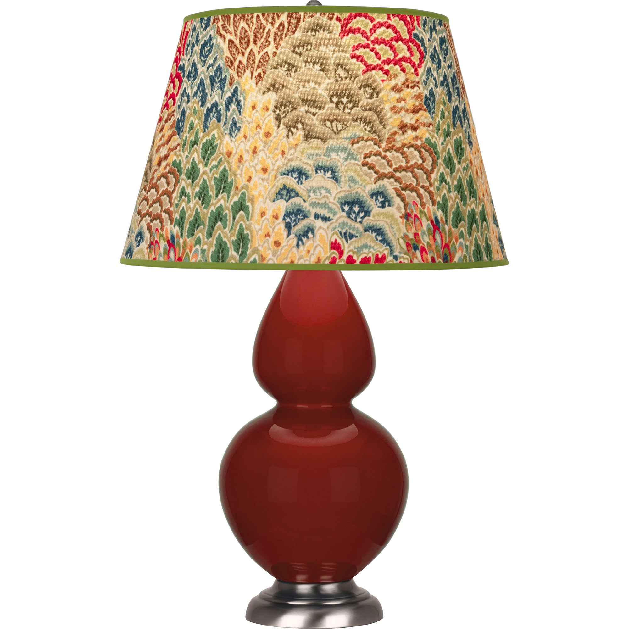 OX22F | Oxblood Double Gourd Table Lamp