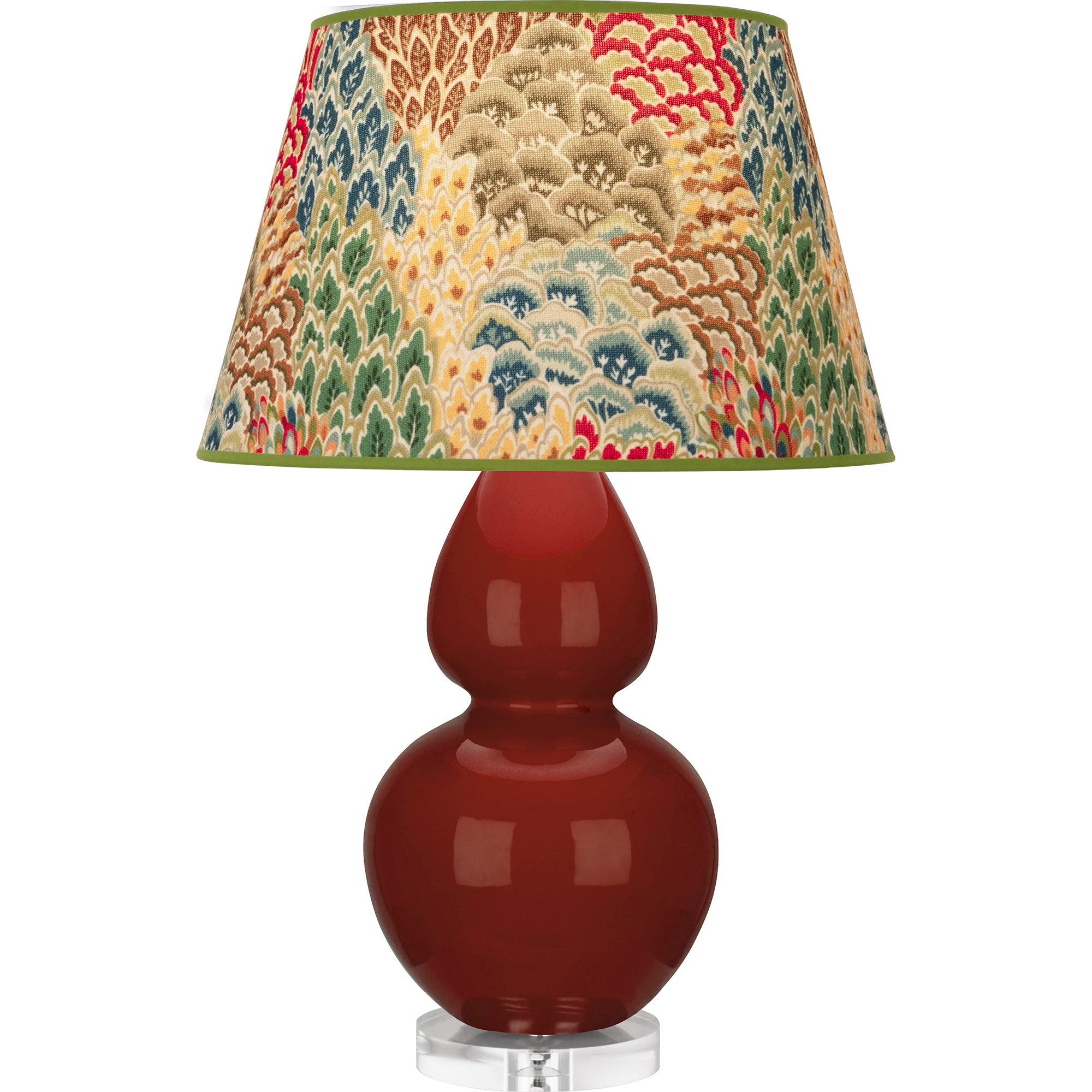 OX23F | Oxblood Double Gourd Table Lamp
