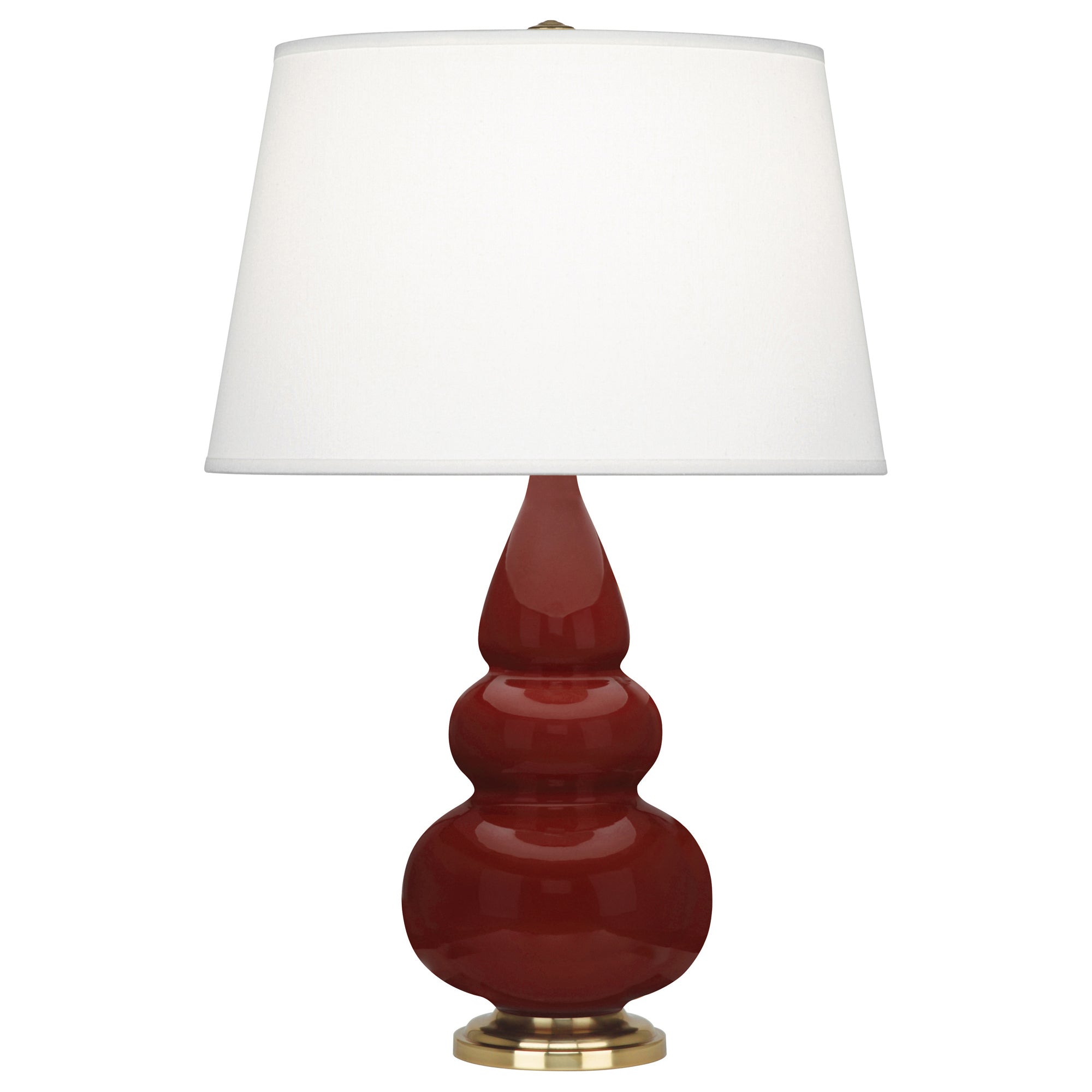 OX30X | Oxblood Small Triple Gourd Accent Lamp
