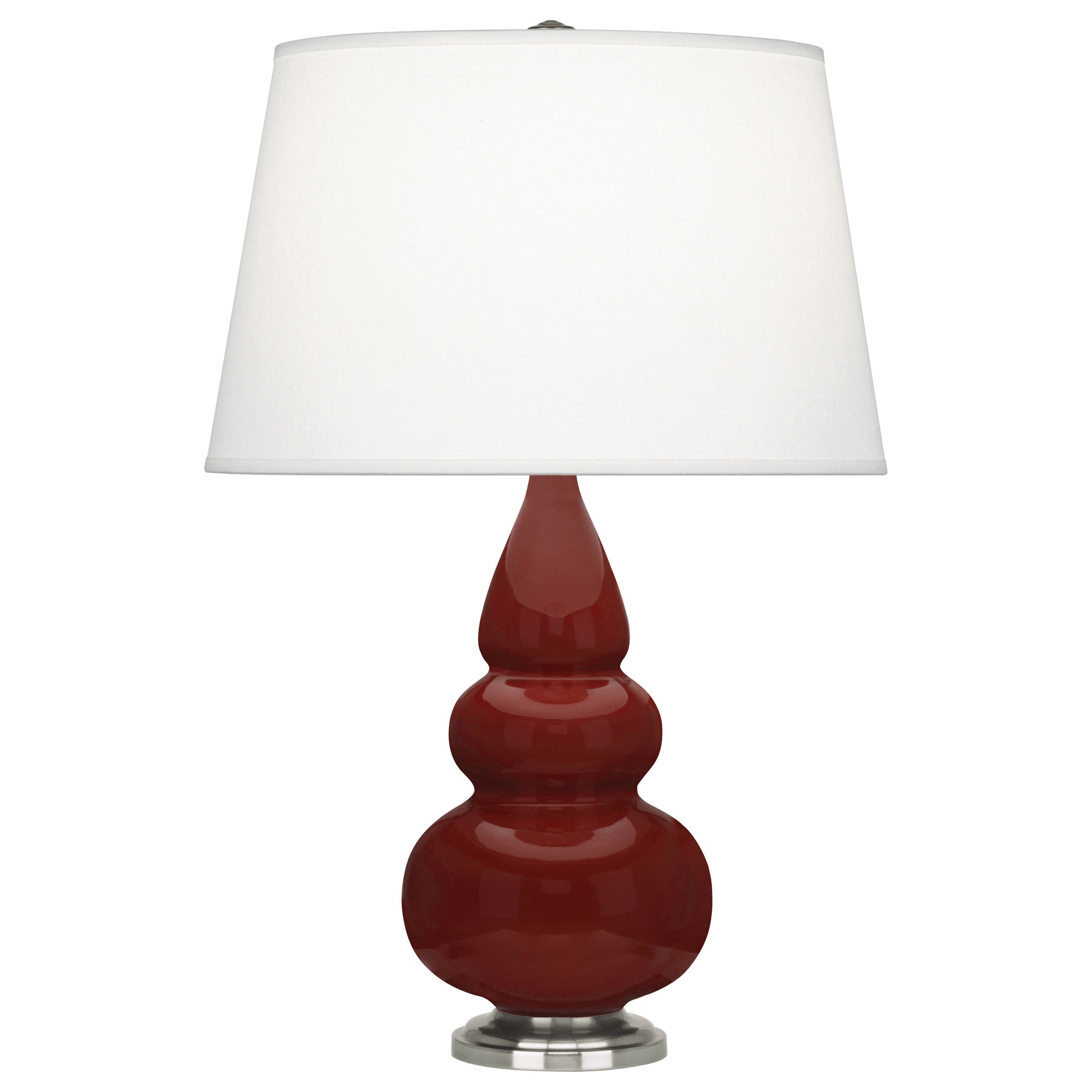 OX32X | Oxblood Small Triple Gourd Accent Lamp