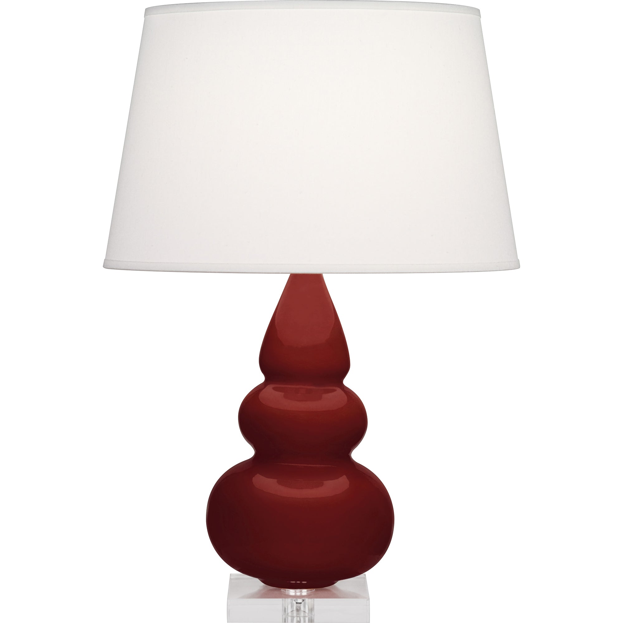OX33X | Oxblood Small Triple Gourd Accent Lamp