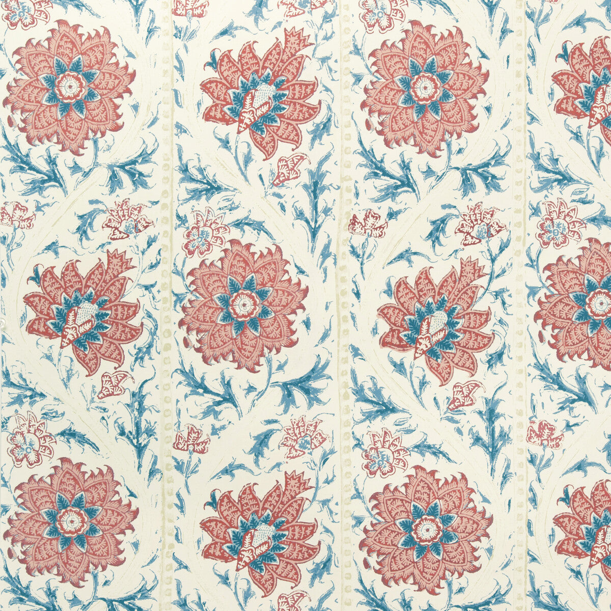 Calico Vine Wp-Blue Red