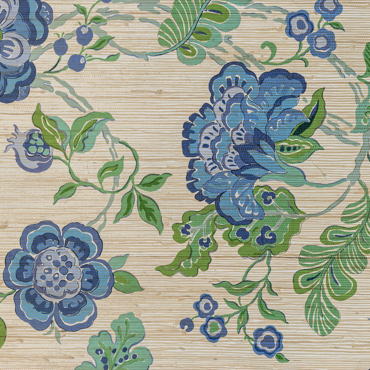 Somerset Grasscloth-Blue