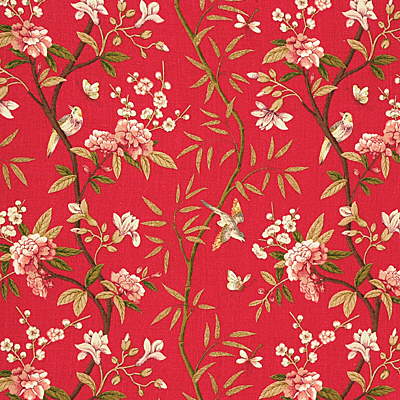 Peony &amp; Blossom-Red/Moss