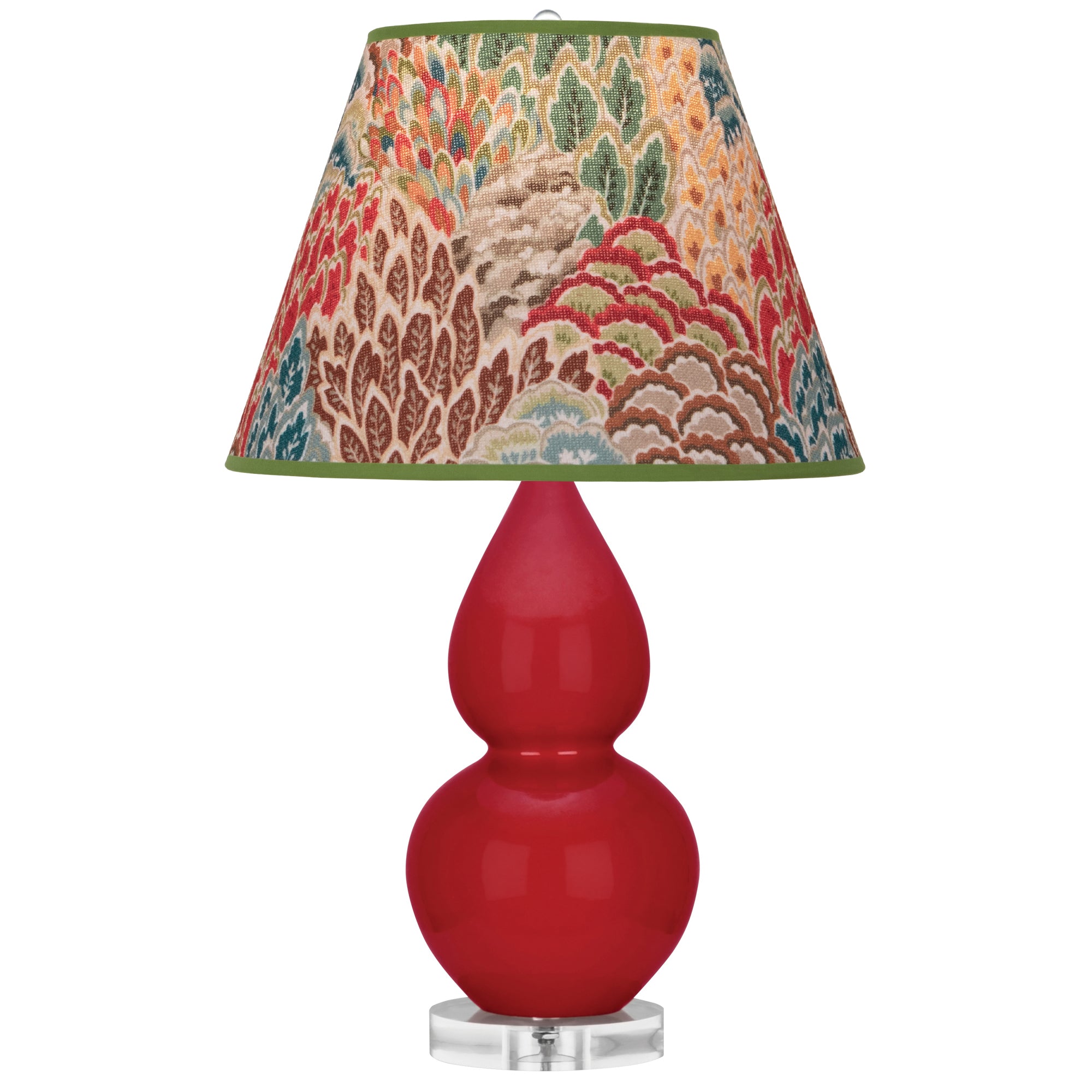 RR13F | Ruby Red Small Double Gourd Accent Lamp