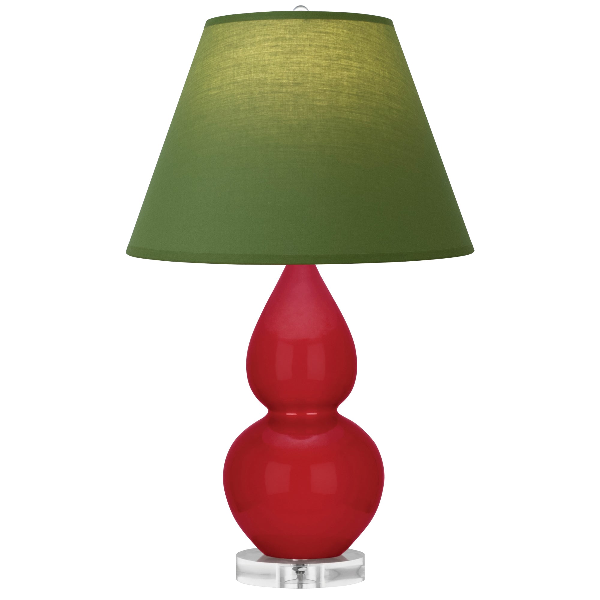 RR13G | Ruby Red Small Double Gourd Accent Lamp
