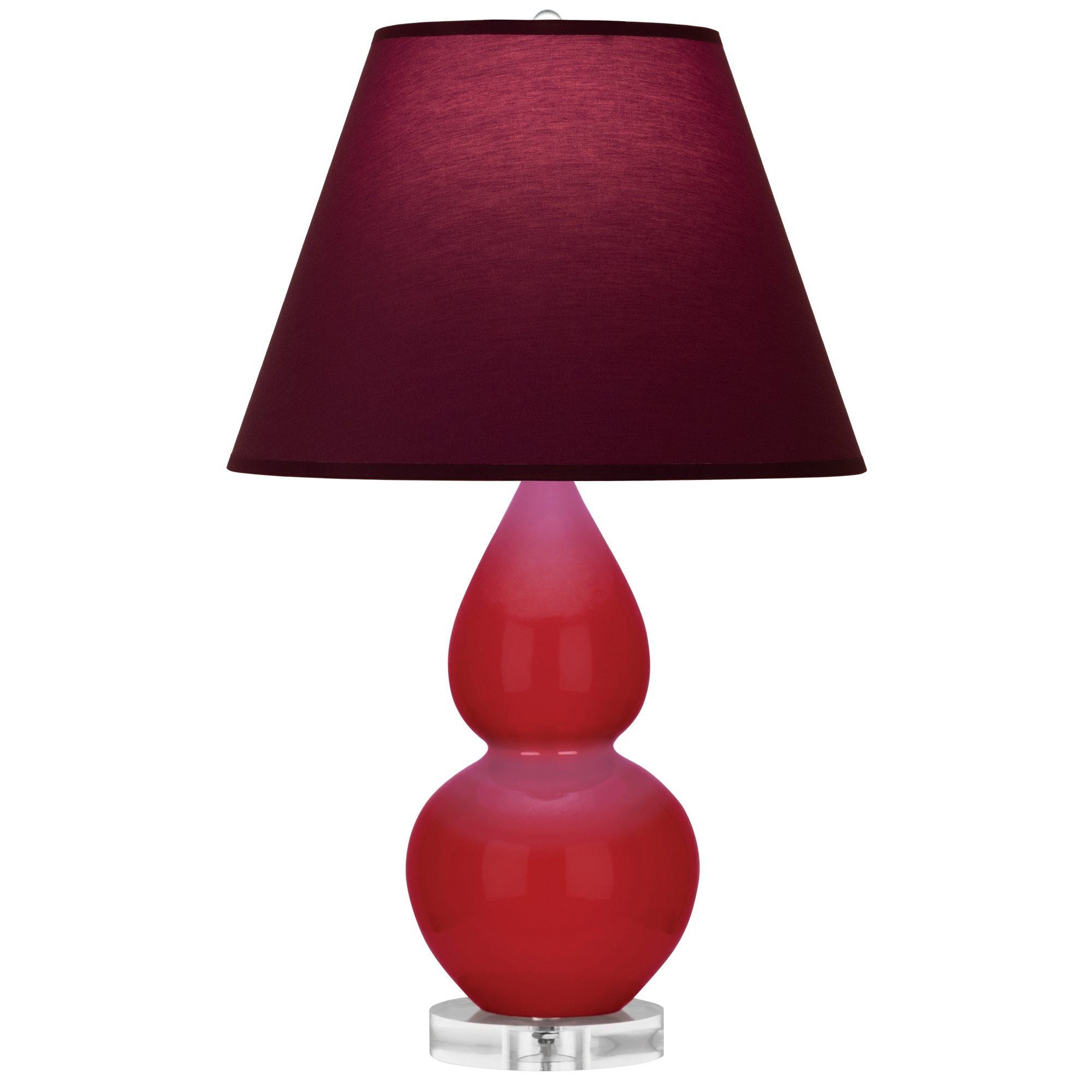 RR13P | Ruby Red Small Double Gourd Accent Lamp