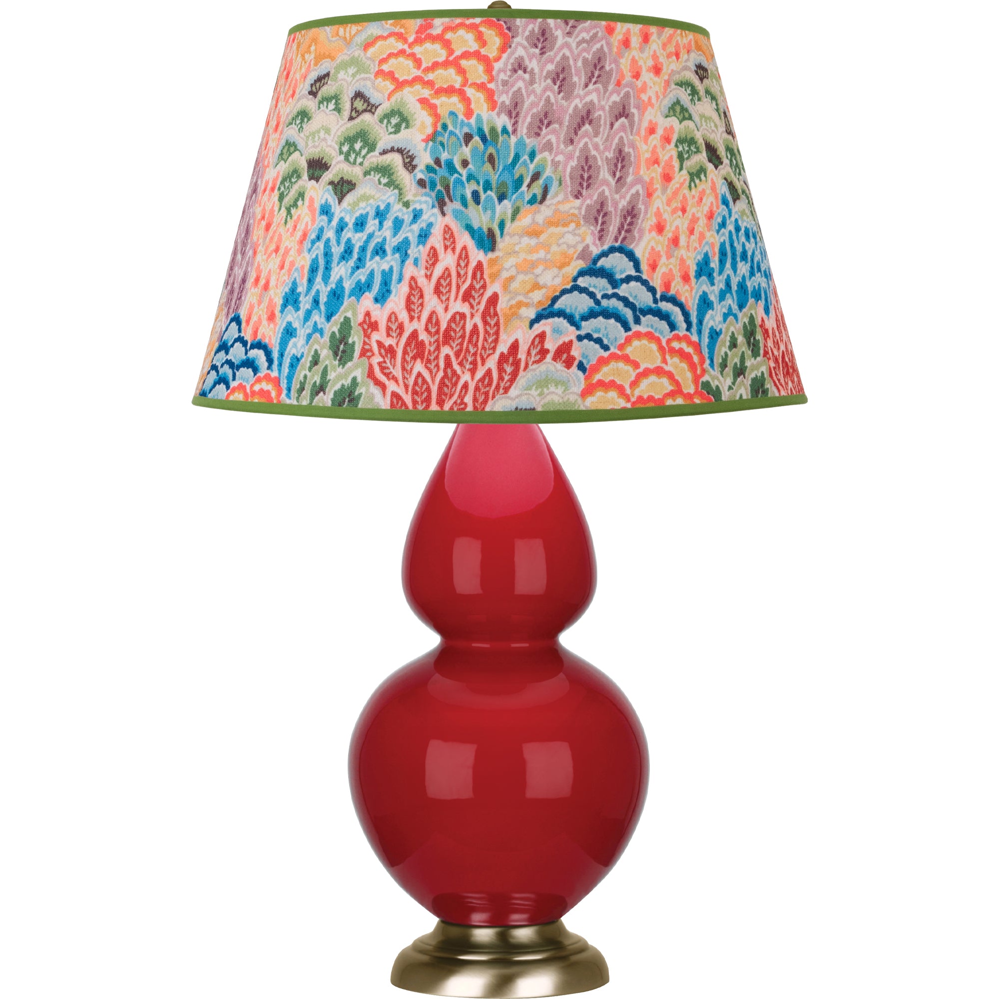 RR20S | Ruby Red Double Gourd Table Lamp
