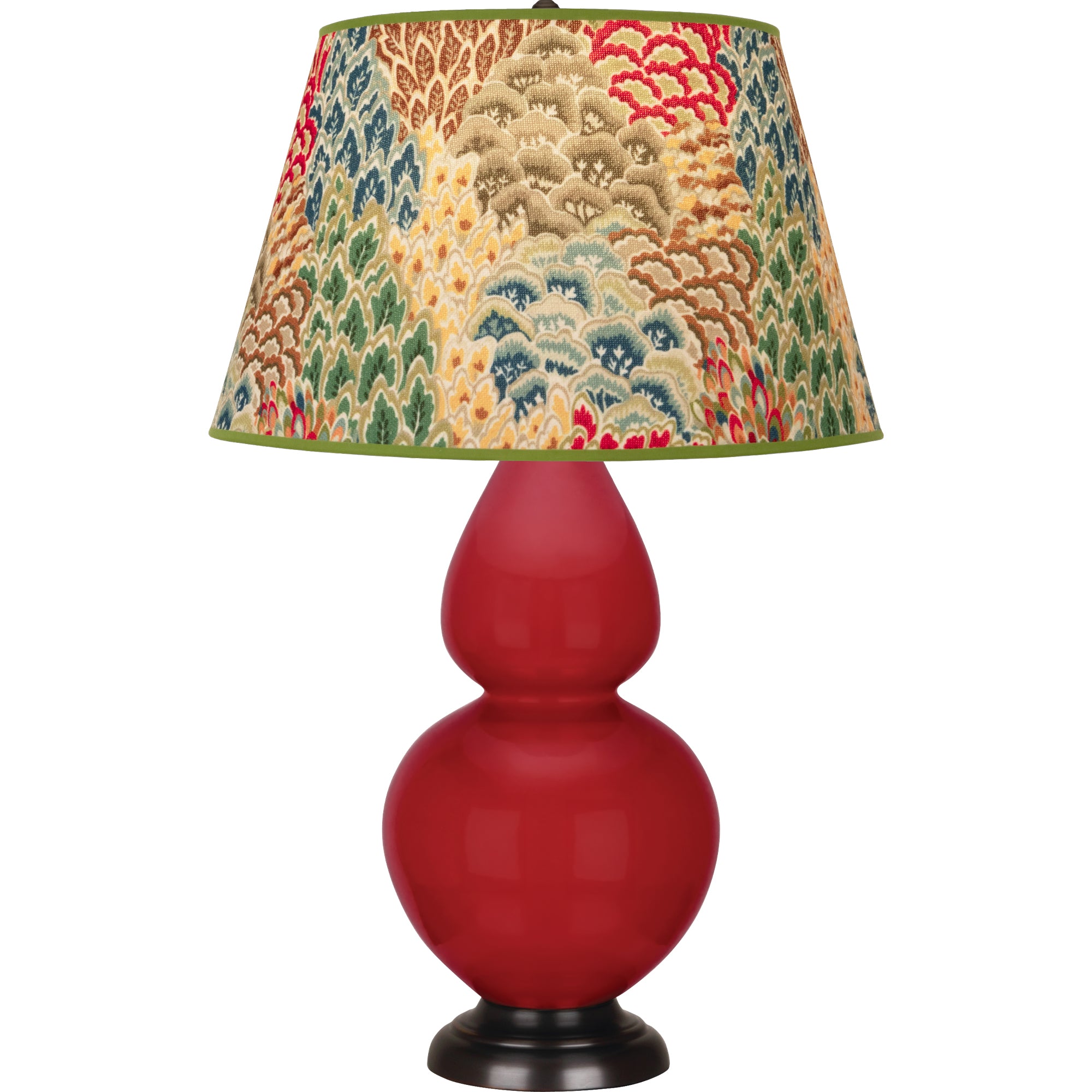 RR21F | Ruby Red Double Gourd Table Lamp