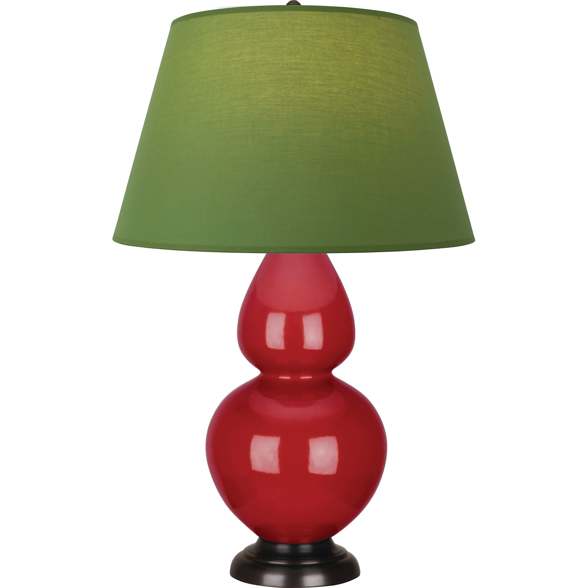 RR21G | Ruby Red Double Gourd Table Lamp