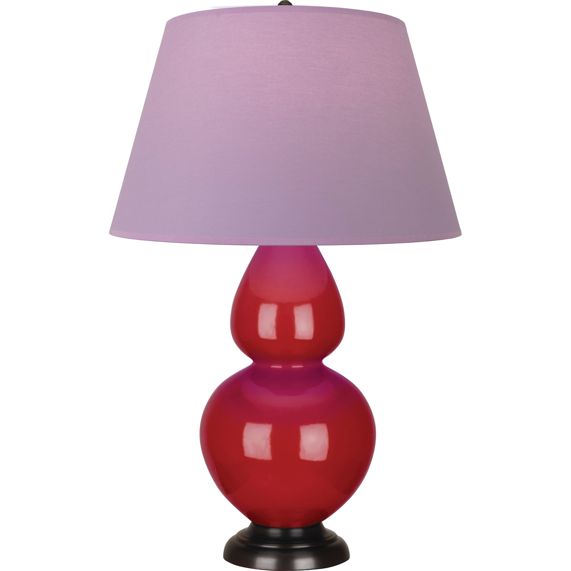 RR21L | Ruby Red Double Gourd Table Lamp