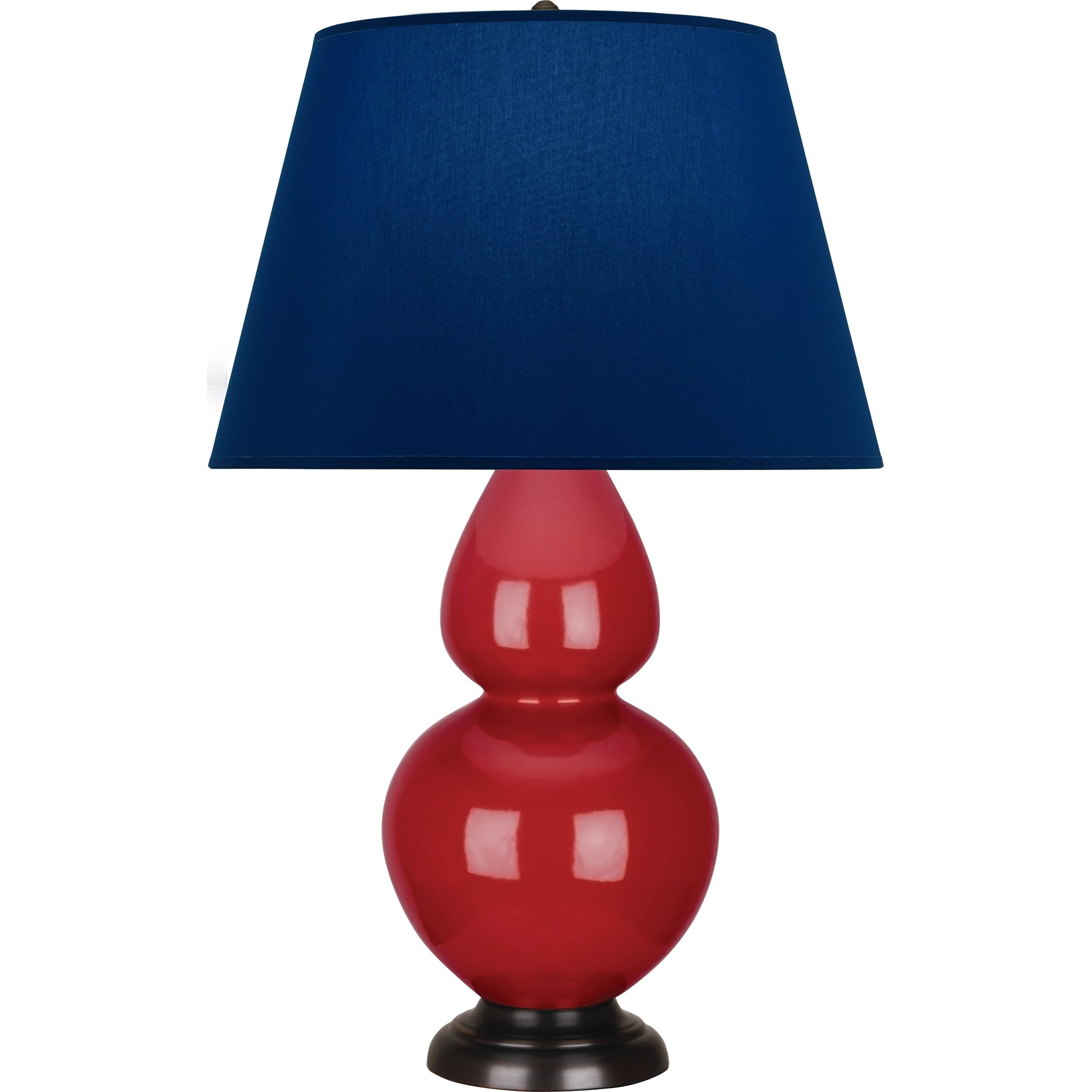 RR21N | Ruby Red Double Gourd Table Lamp