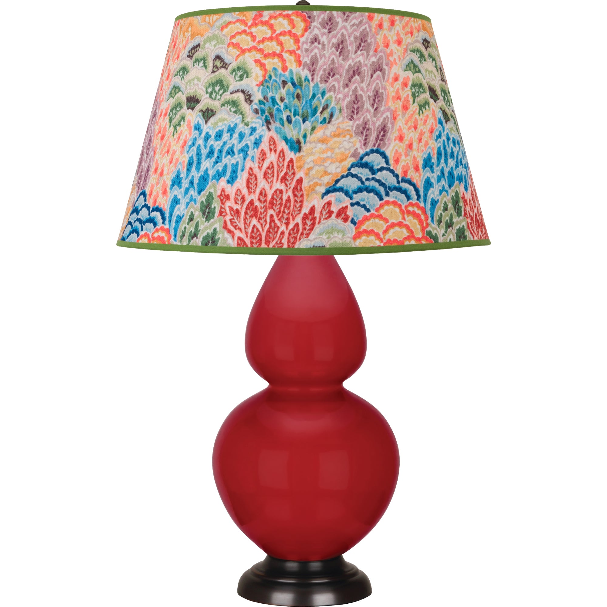 RR21S | Ruby Red Double Gourd Table Lamp