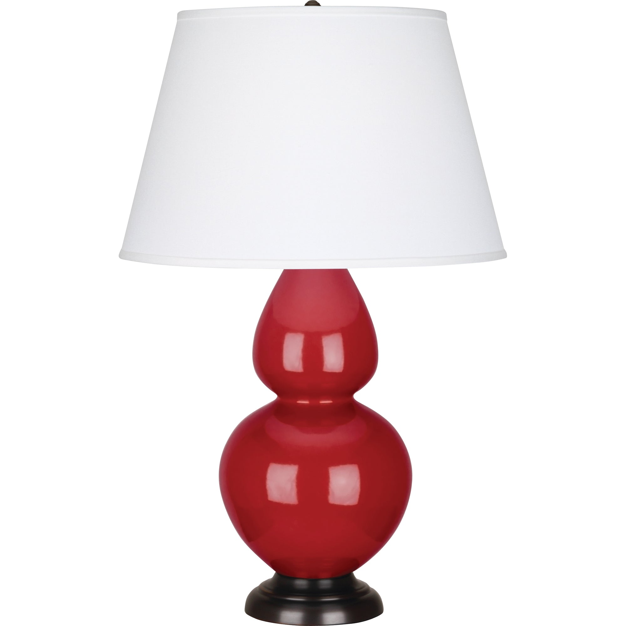 RR21X | Ruby Red Double Gourd Table Lamp