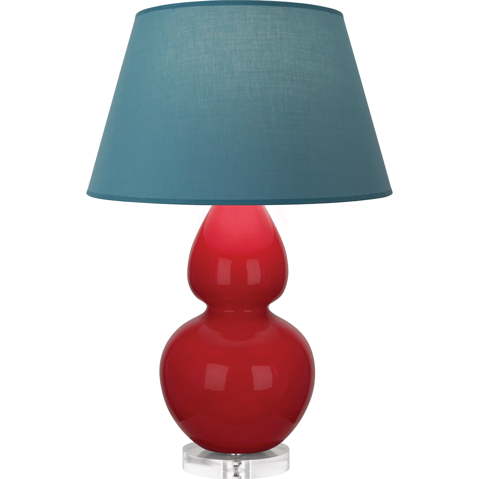 RR23B | Ruby Red Double Gourd Table Lamp