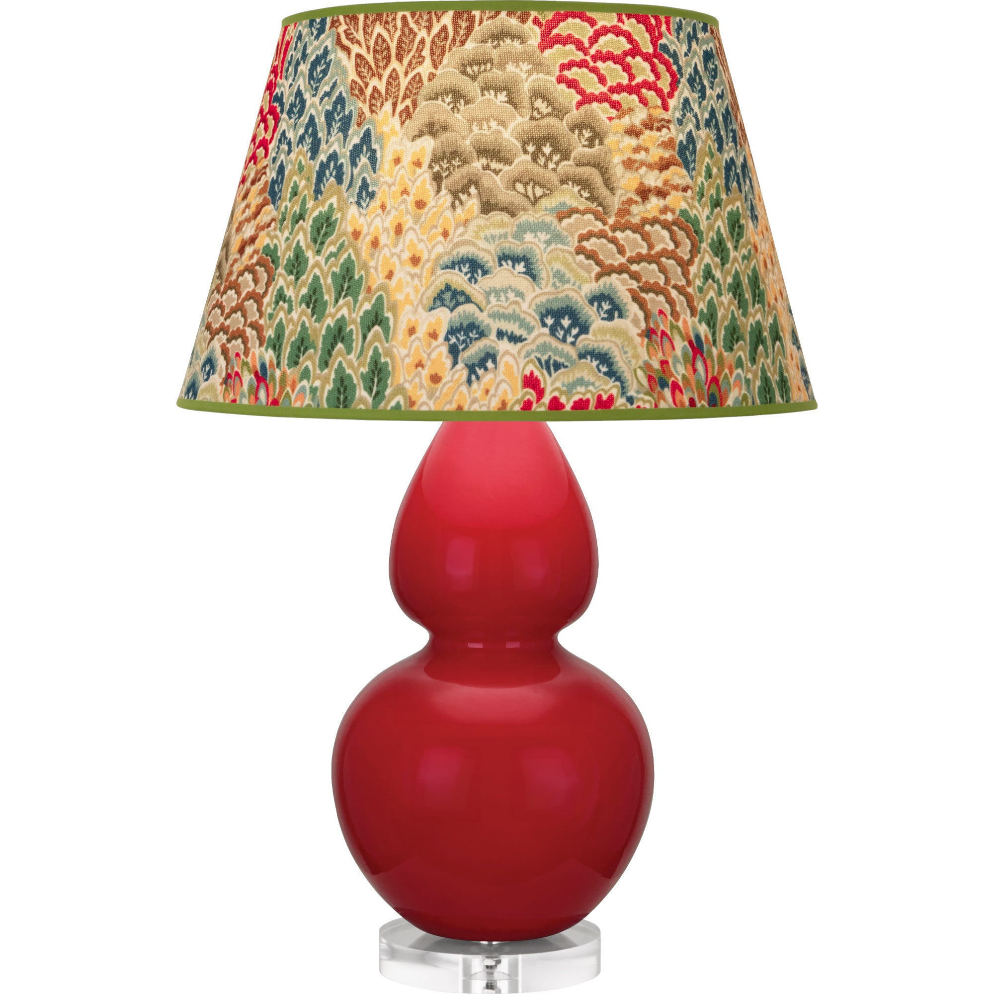 RR23F | Ruby Red Double Gourd Table Lamp
