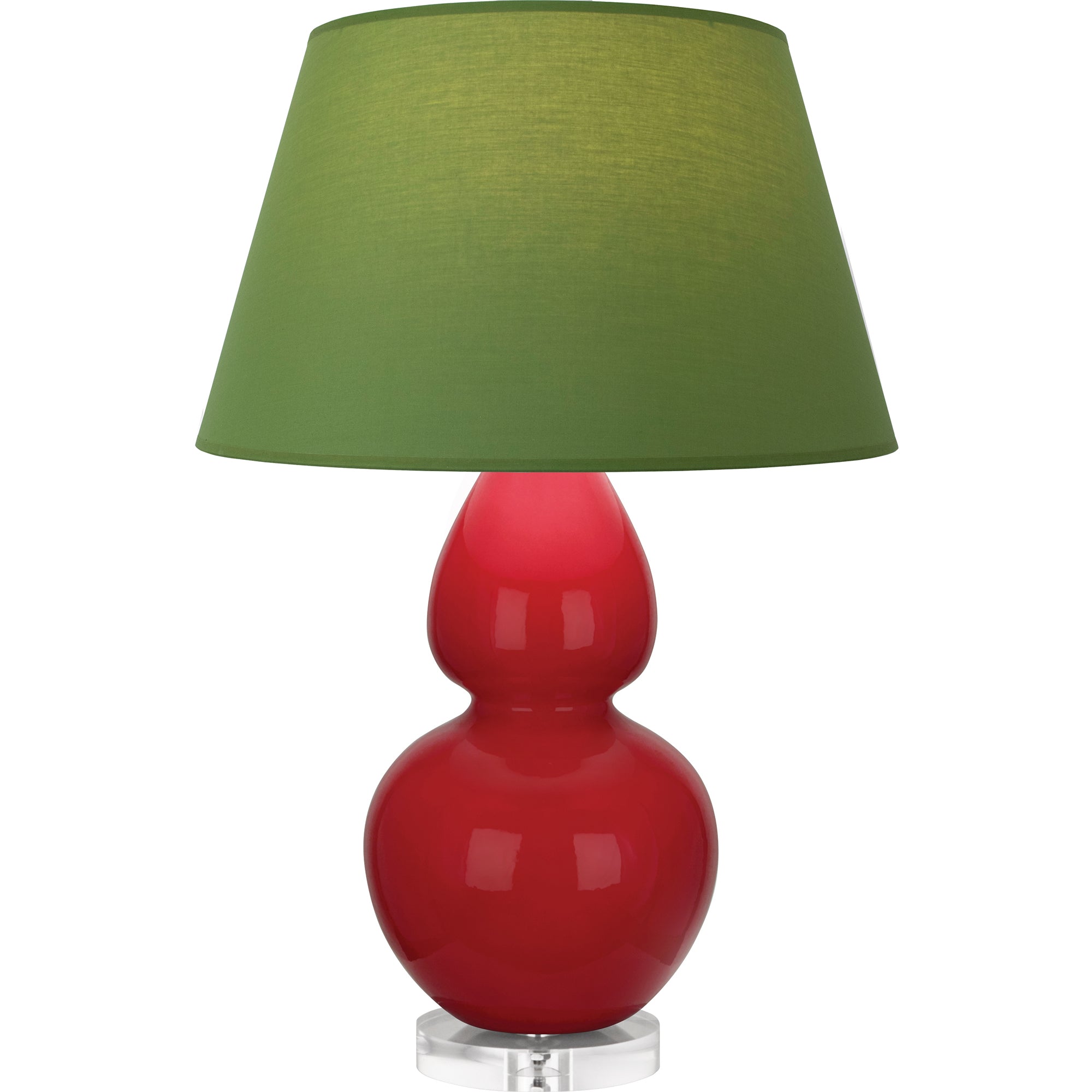 RR23G | Ruby Red Double Gourd Table Lamp