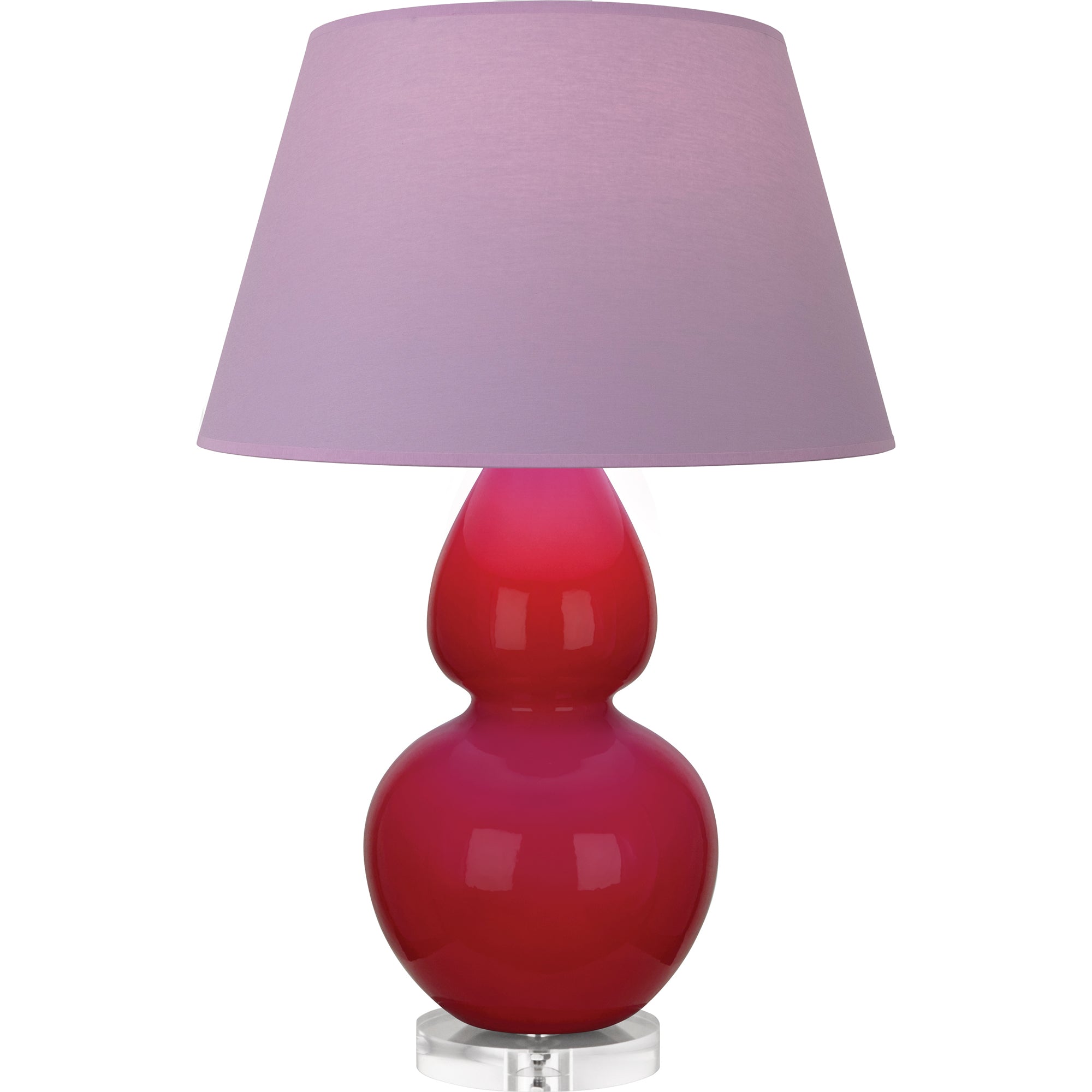 RR23L | Ruby Red Double Gourd Table Lamp