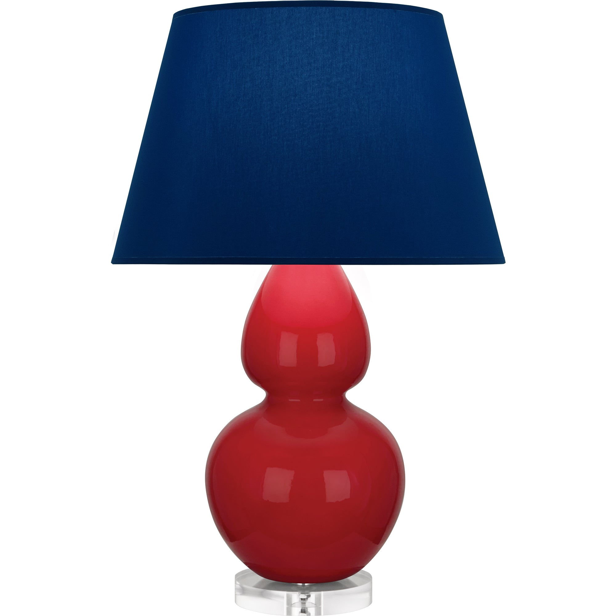 RR23N | Ruby Red Double Gourd Table Lamp