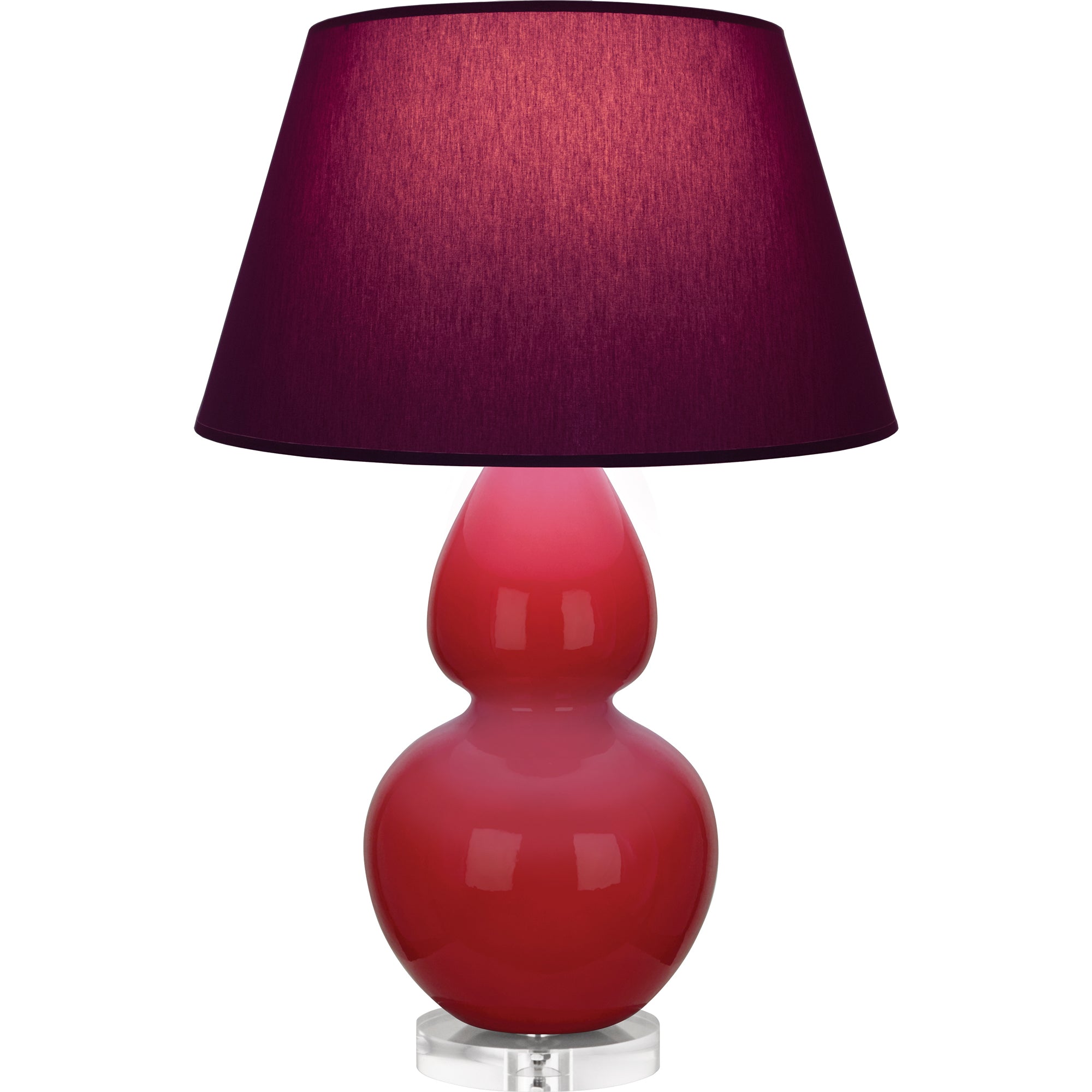 RR23P | Ruby Red Double Gourd Table Lamp