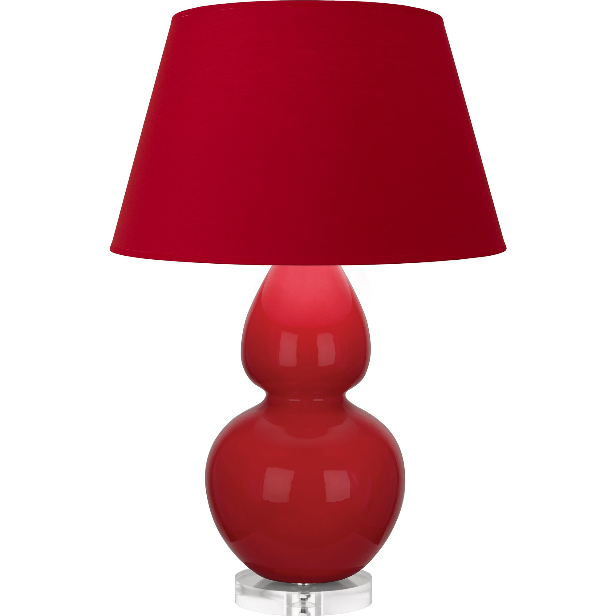 RR23R | Ruby Red Double Gourd Table Lamp