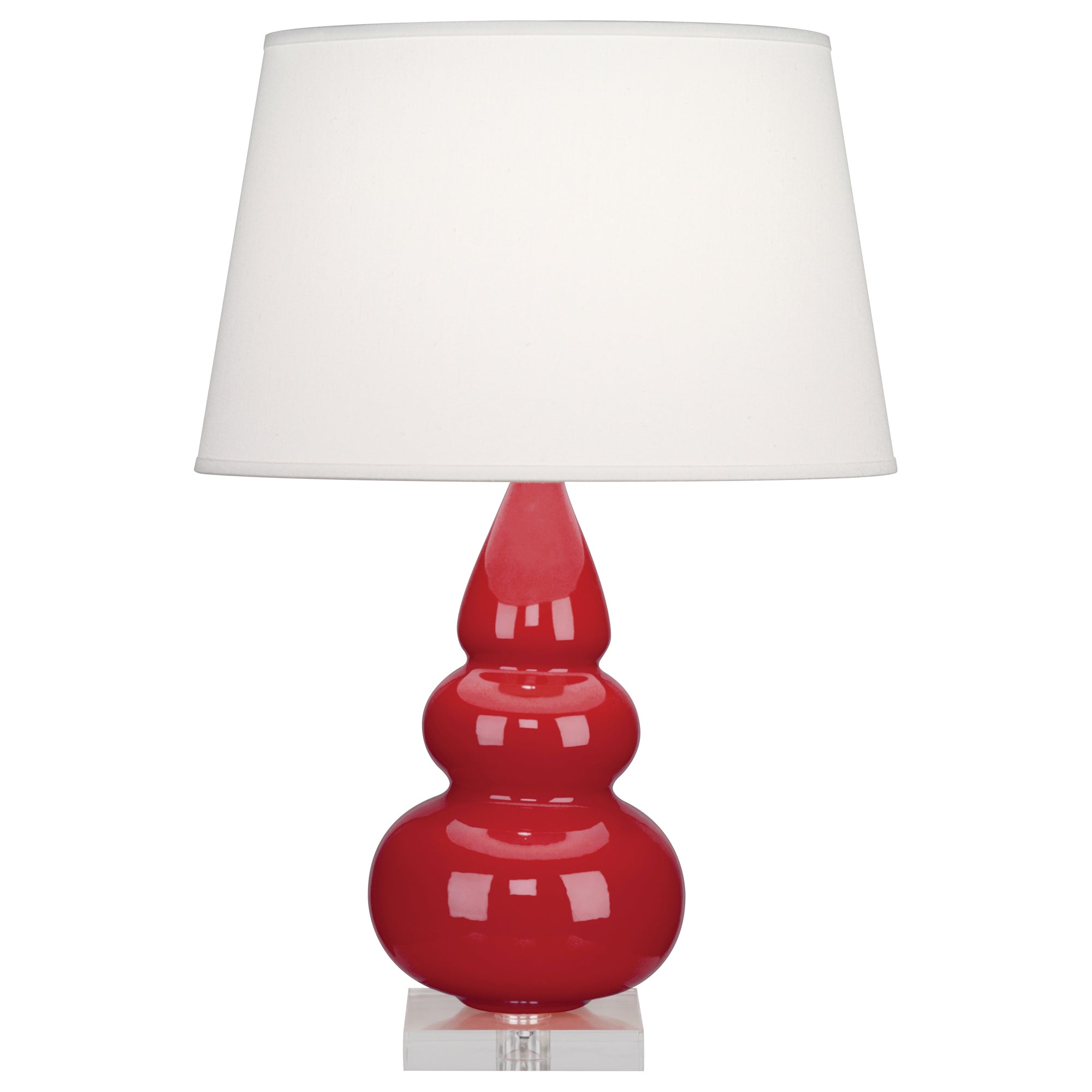 RR33X | Ruby Red Small Triple Gourd Accent Lamp