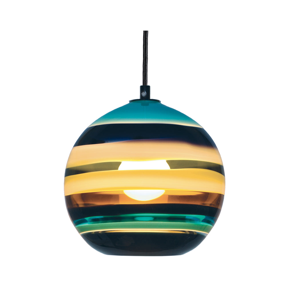 Branded Orb Pendant Aqua