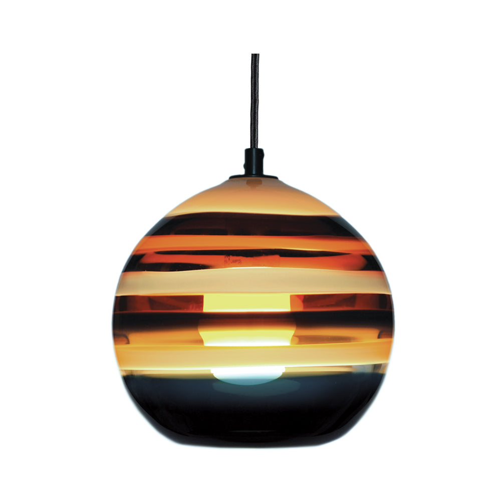 Banded Orb Pendant Amber