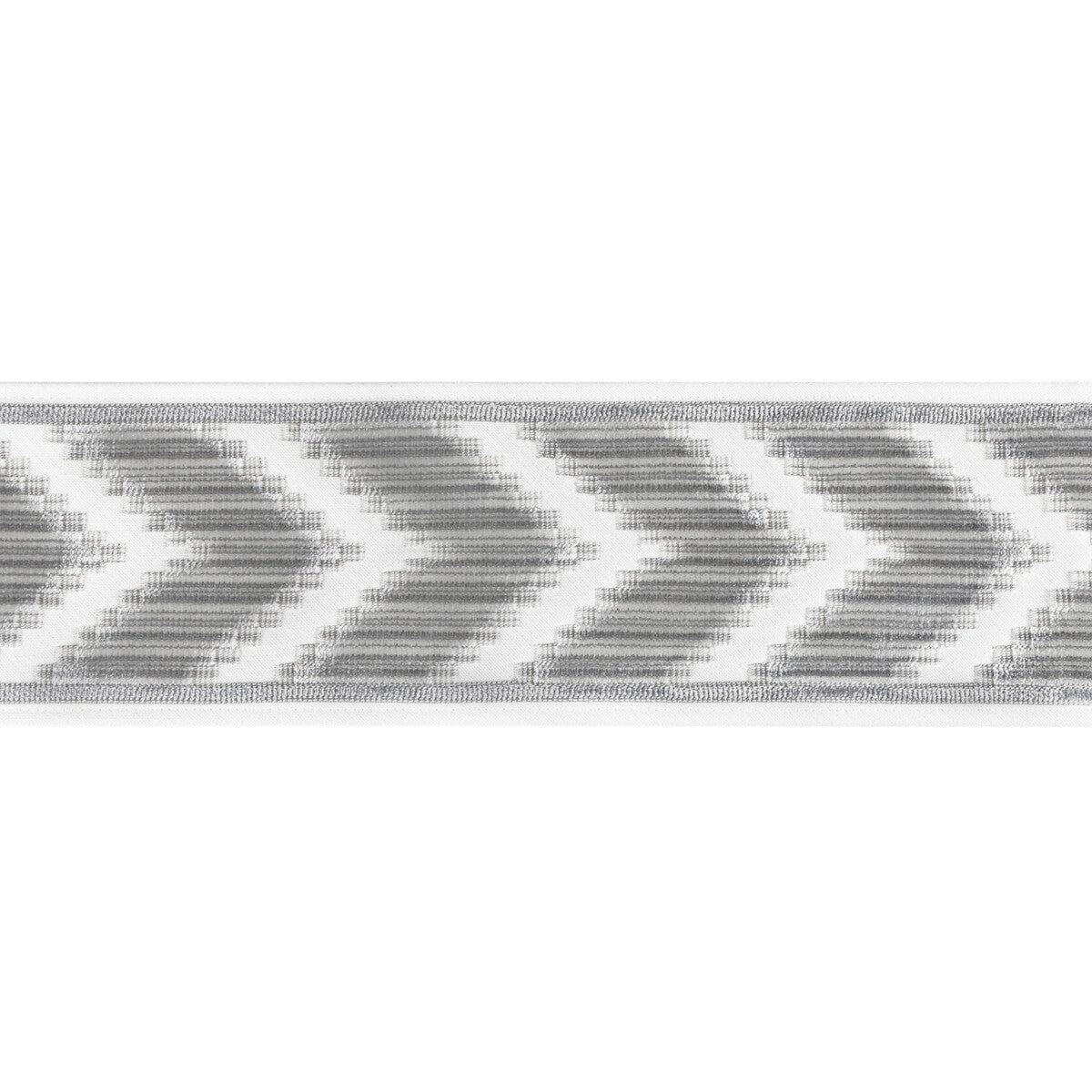 Chevron Velvet Tape-Grey