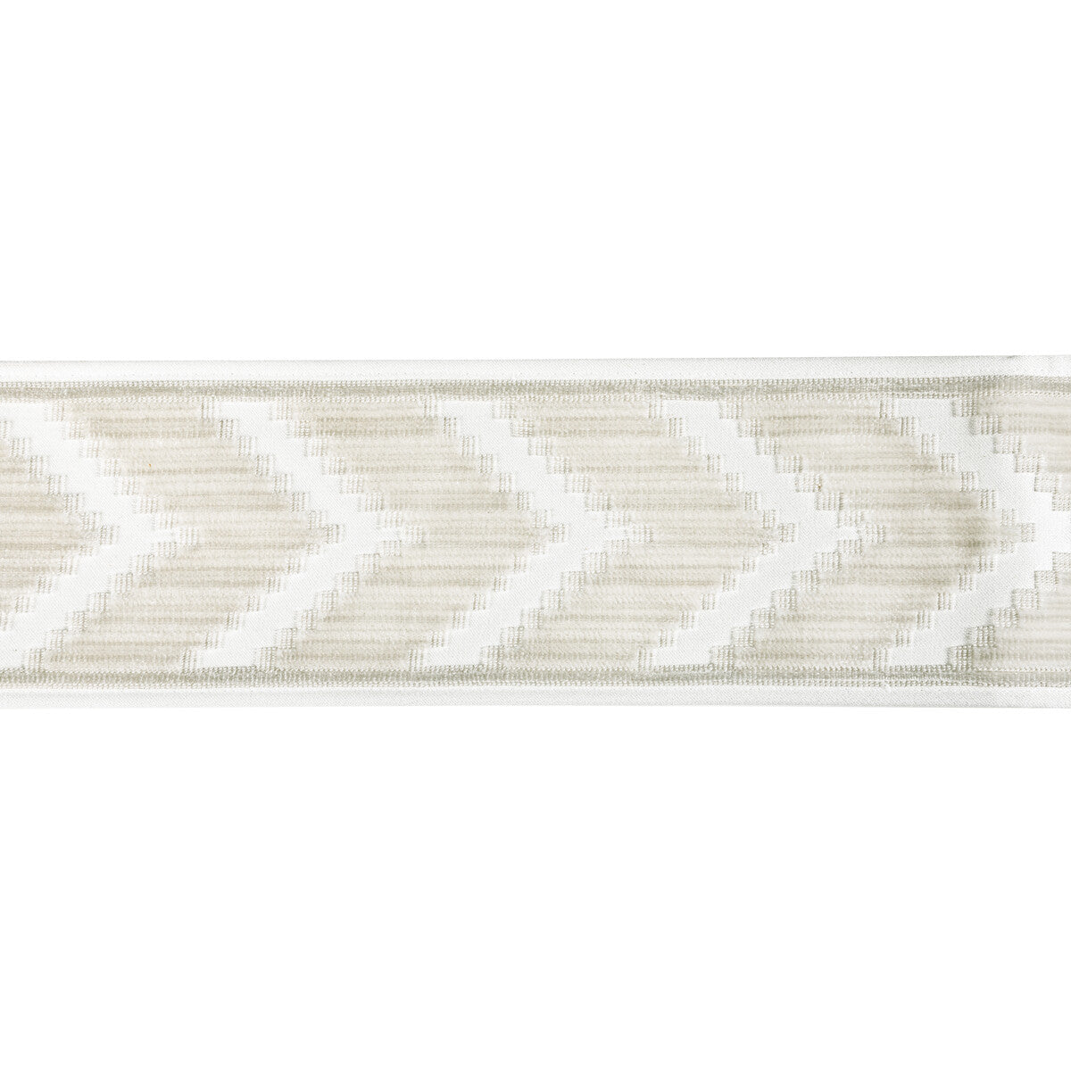 Chevron Velvet Tape-Blanc