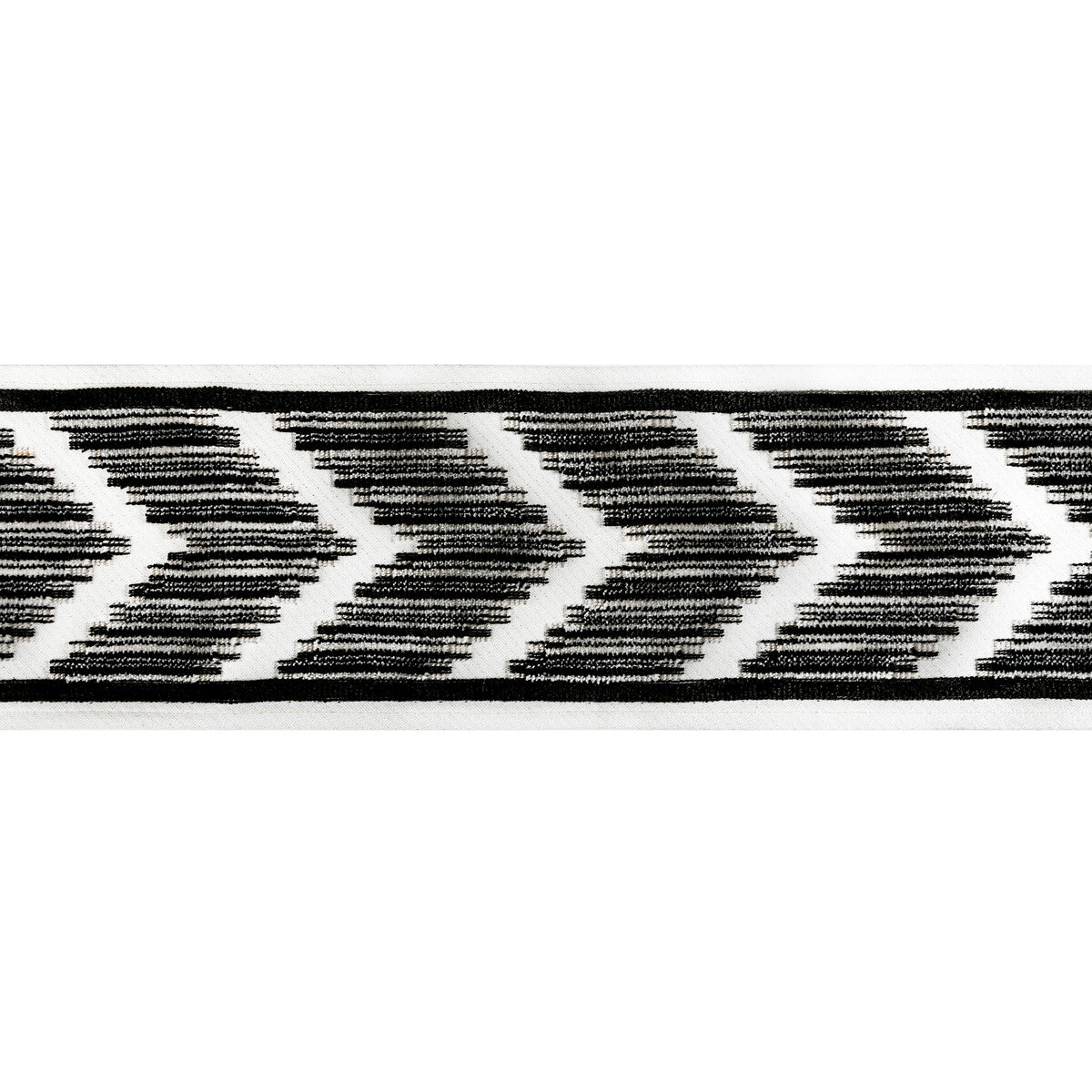 Chevron Velvet Tape-Noir