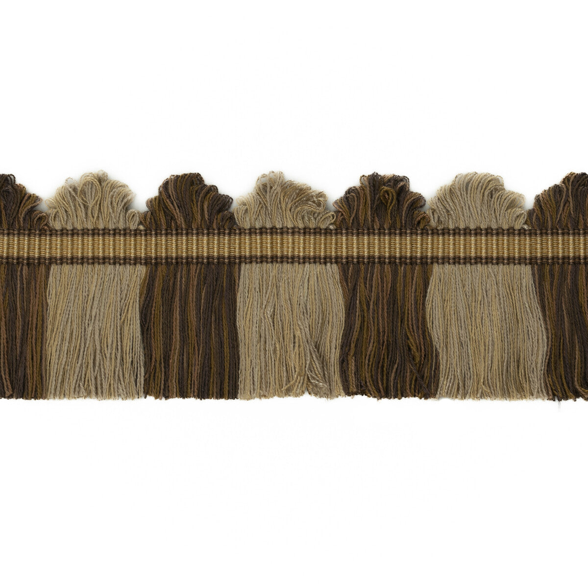 Perandor Fan Top Cut Fringe-Brown/Biscuit