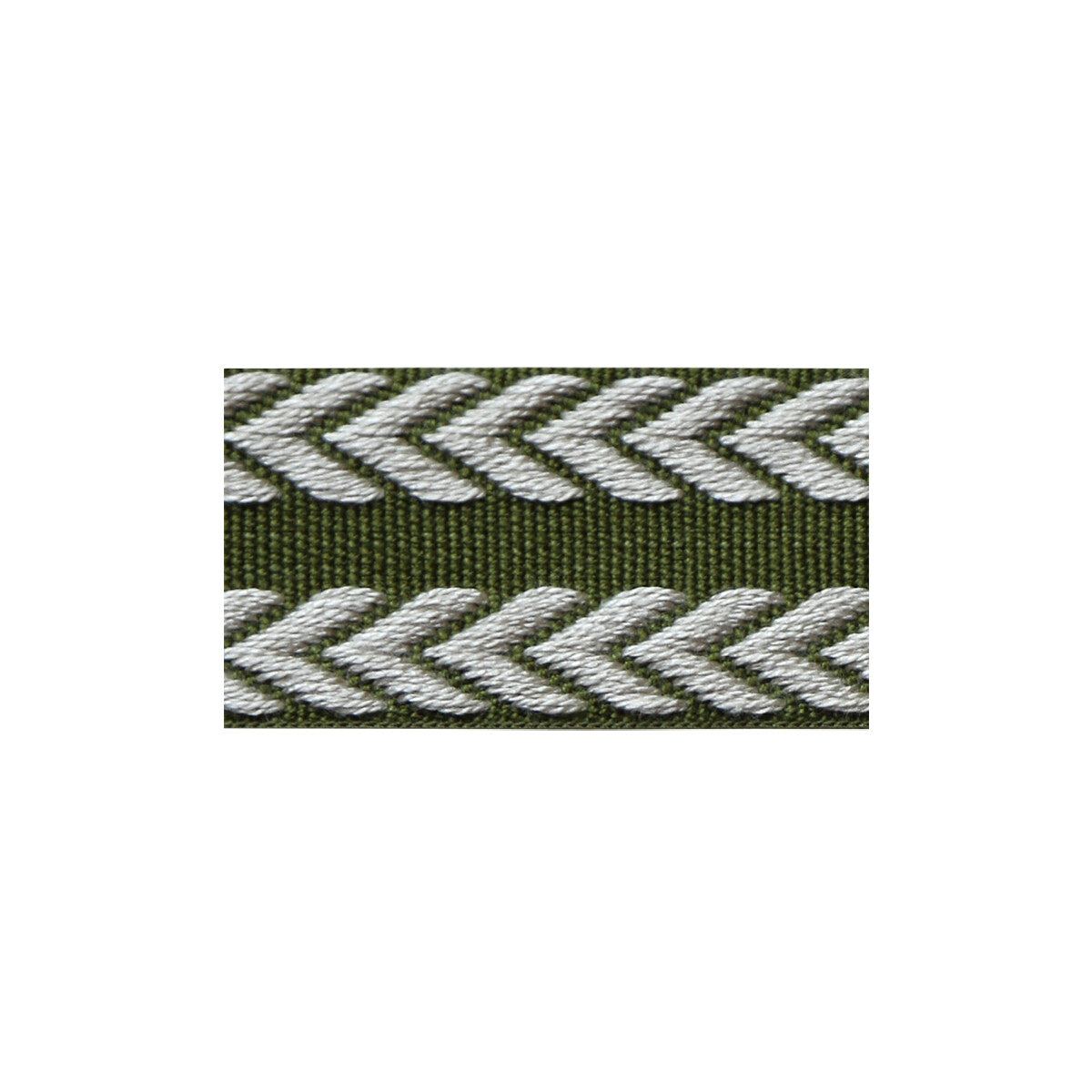 Chevron Braid-Olive Green &amp; Flax