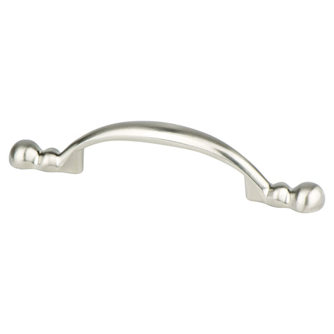 Traditional Advantage Four 3 inch CC Brushed Nickel Rounded End Pull