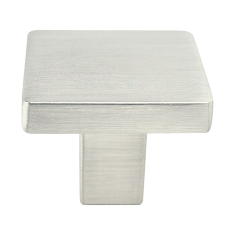 Contemporary Advantage One Brushed Nickel Square Knob