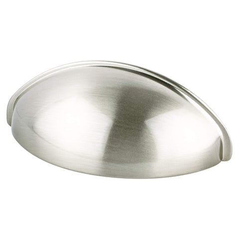 Transitional Advantage Three 64mm CC Brushed Nickel Cup Pull