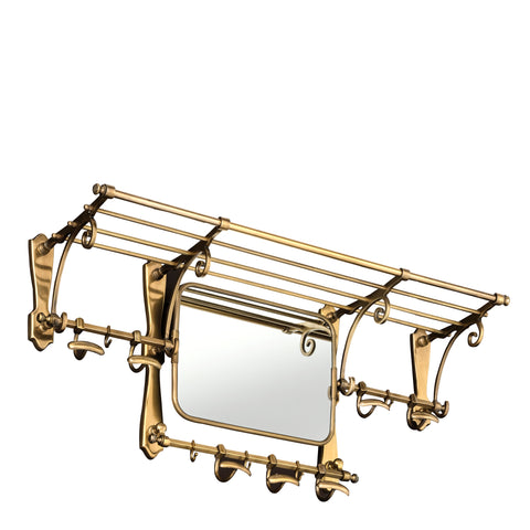 101885 - Coatrack Old French antique brass finish