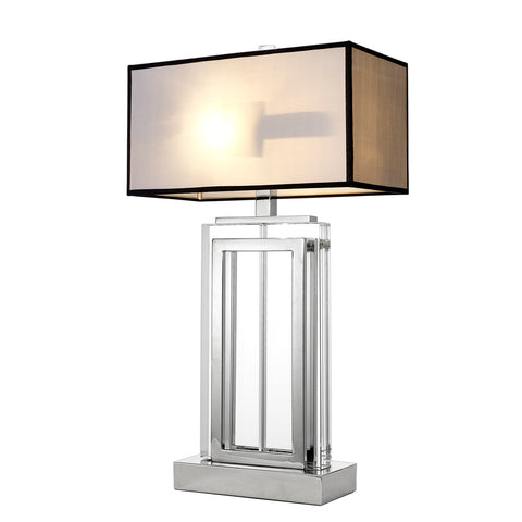 105862UL - Table Lamp Arlington Crystal incl white shade