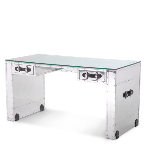 105954X - Desk Catalina pol aluminium incl glass - RSL