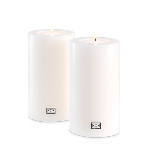 106947 - Artificial Candle 3.94" dia x 7.09" H set of 2