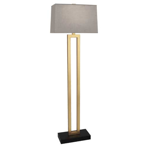 114902UL - Floor Lamp Condo antique brass finish incl shade UL