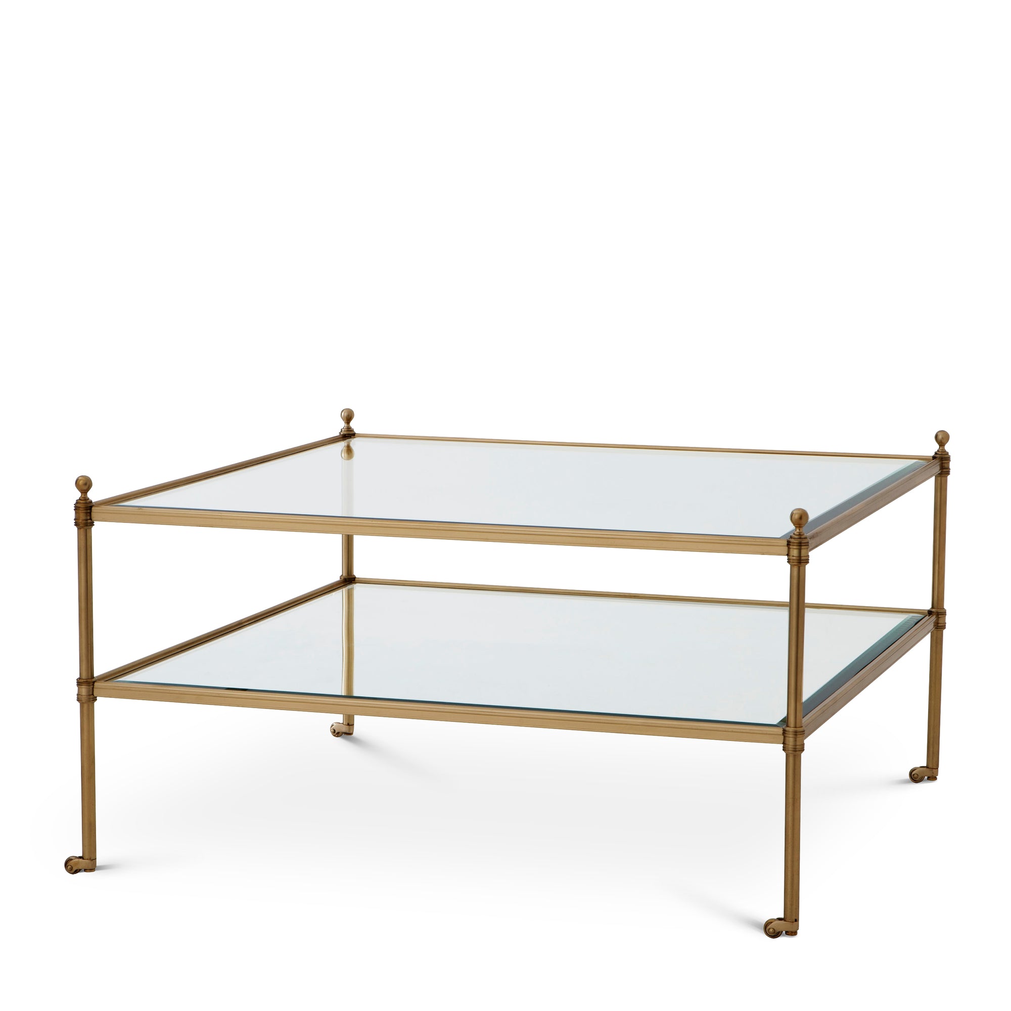 107217 - Coffee Table Aubrey aged brass finish