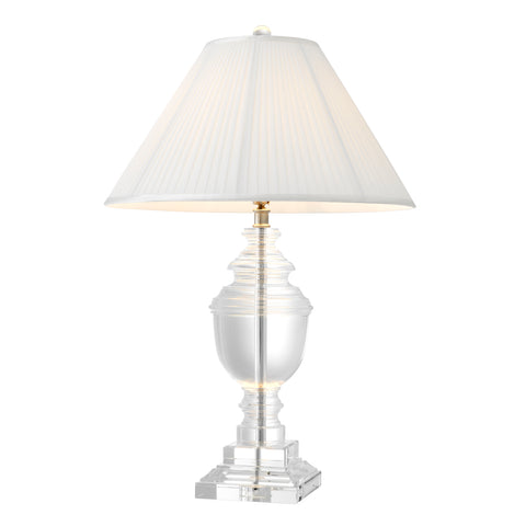 107225UL - Table Lamp Noble Crystal incl white shade