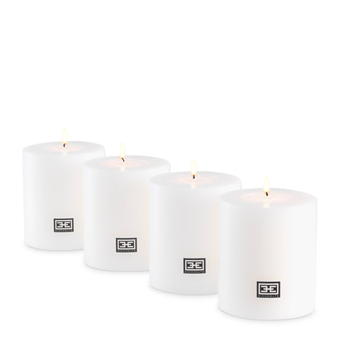 108114 - Artificial Candle 3.15" dia x 3.54" H set of 4