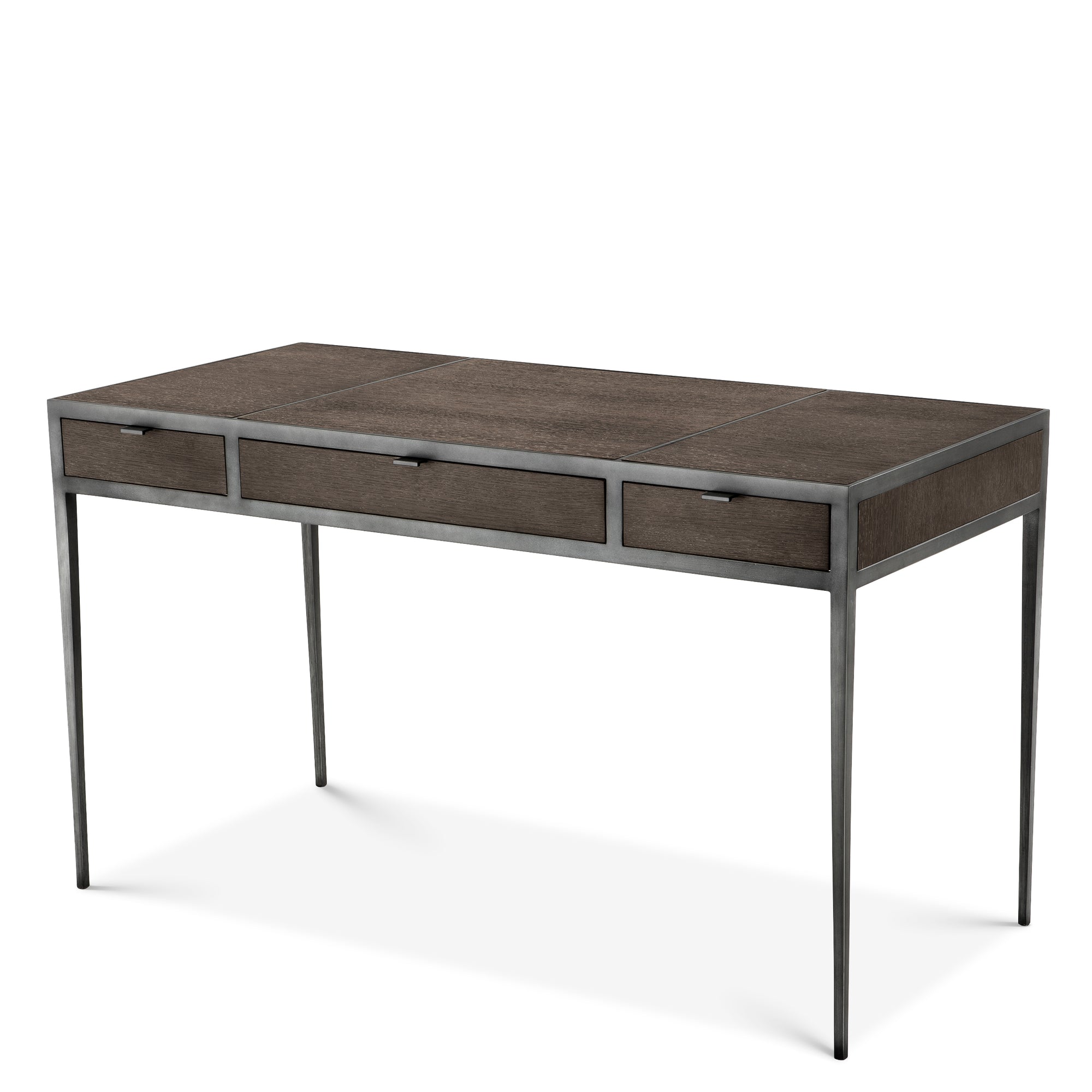 109029 - Desk Scavullo charcoal brown oak veneer straight