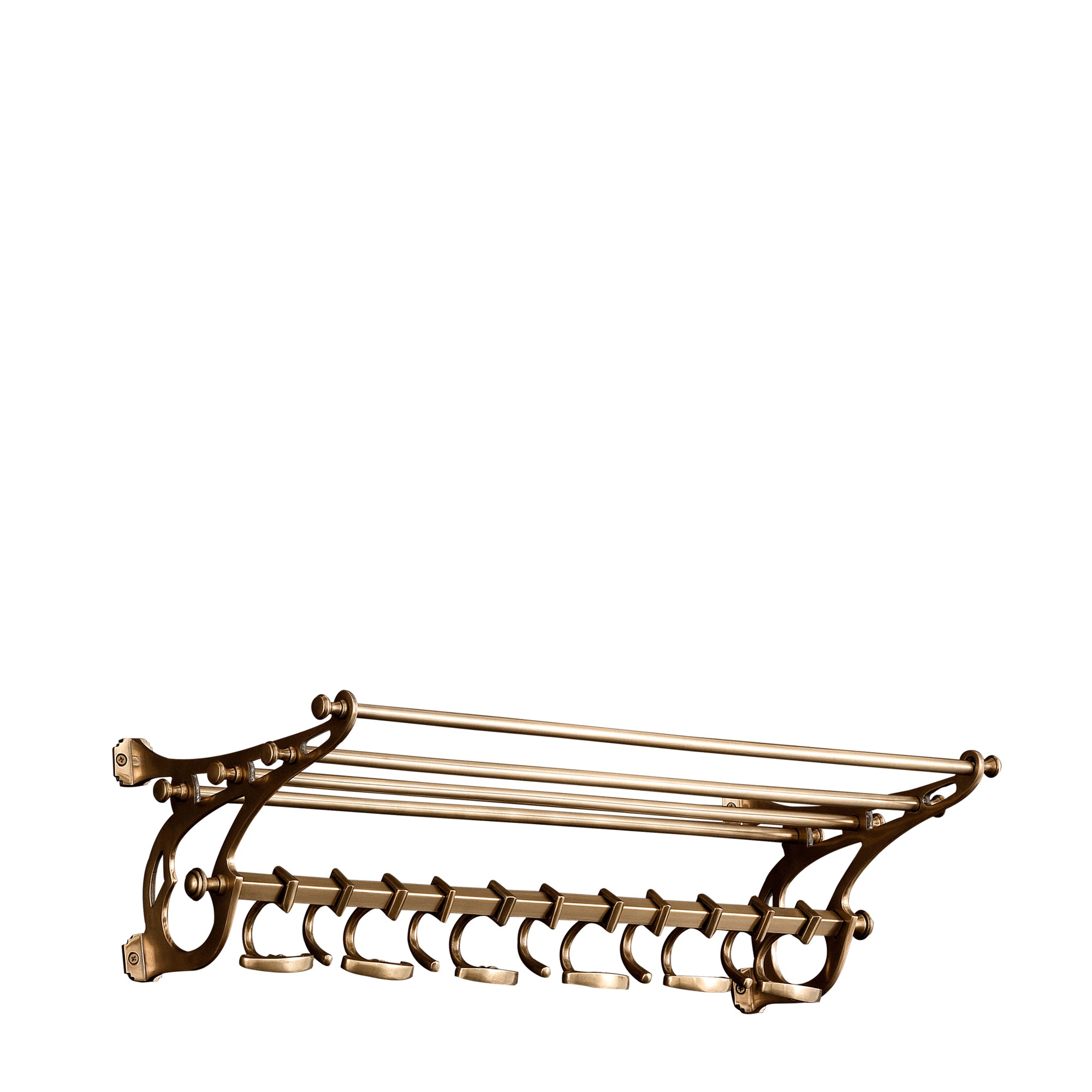 109296 - Coatrack Hudson S antique brass finish