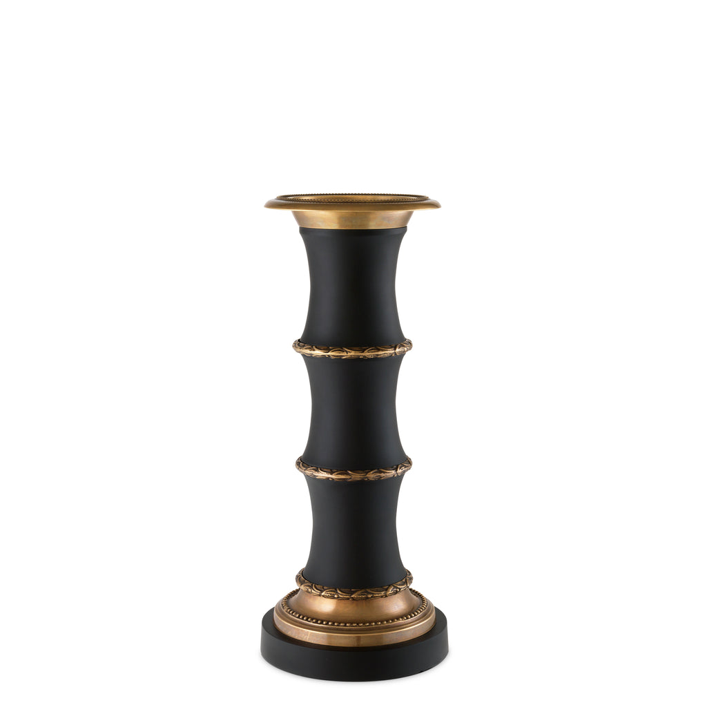 110092 - Candle Holder Mamounia L vintage brass/black finis