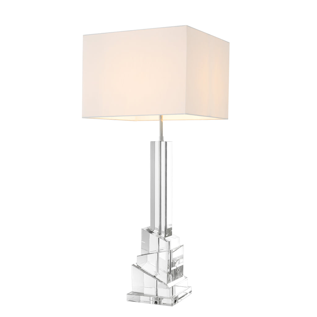 110782UL - Table Lamp Modena crystal glass - white shade