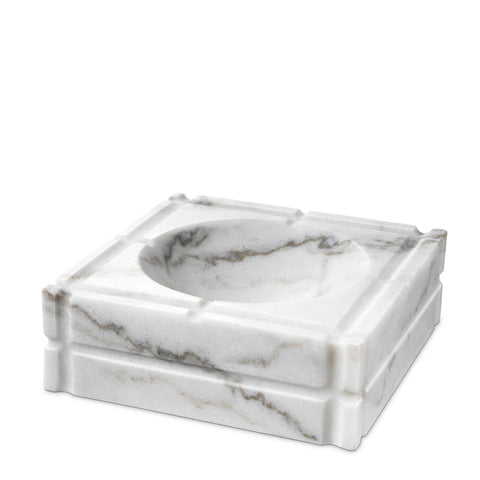 110832 - Ashtray Nestor honed white marble